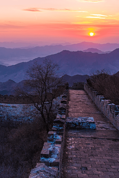 The Great Wall Sunset by qiao liang sundown tmblr