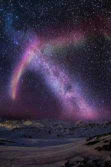 Aurora and the Milky Way