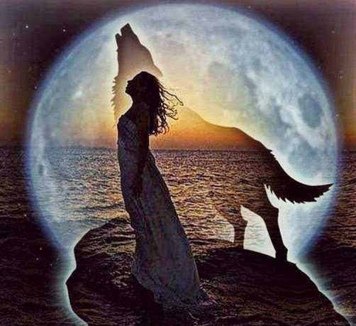 wolf girl moon
