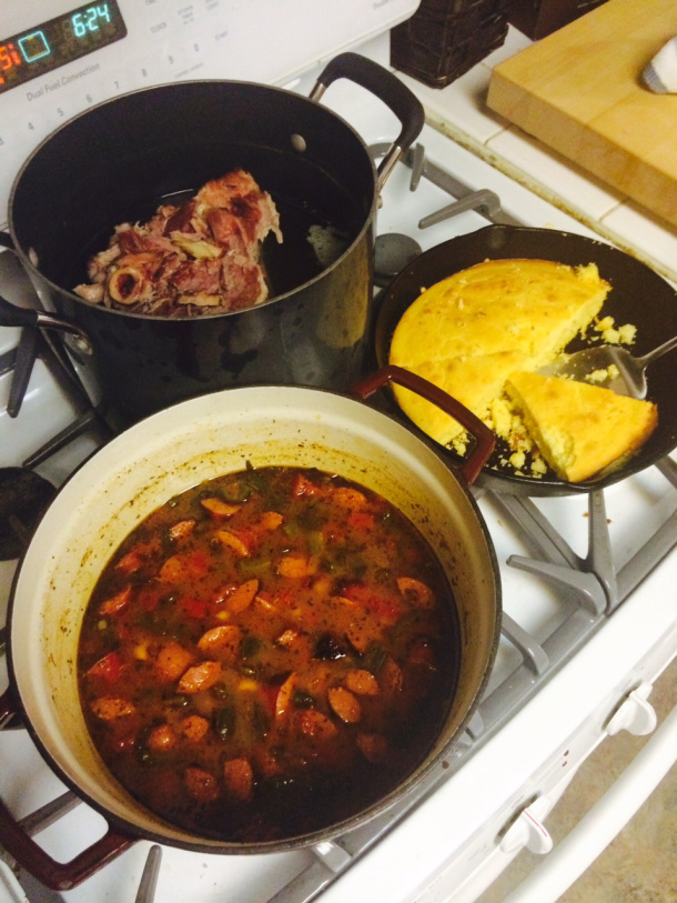 SpicyBlackEyedPeaandHotLinkSoup