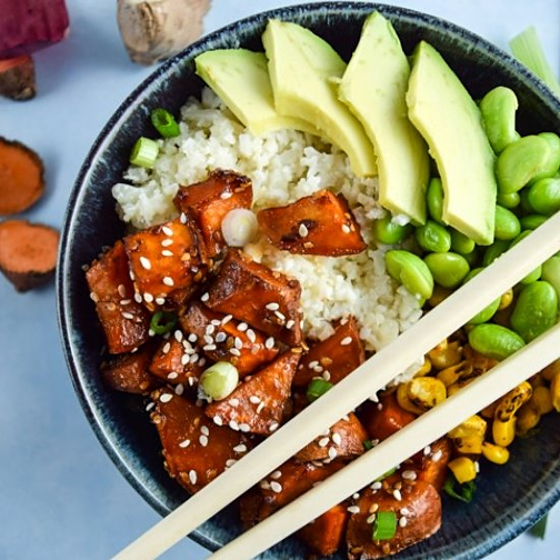 Teriyaki Cauliflower Rice Bowl - click here for the recipe