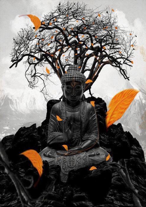 buddha-autumn-leaves