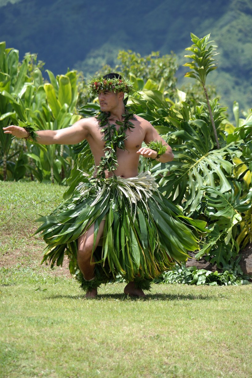 This is Alaka'i Lastimado (alaka'i means "master instructor") ... an accomplished Kumu Hula from Robert Cazimero's hula school, Halau Na Kamalei O Lililehua.
