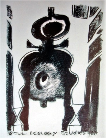 soul ecology study 1998 Charcoal on Arches paper Napoleon Brousseau 